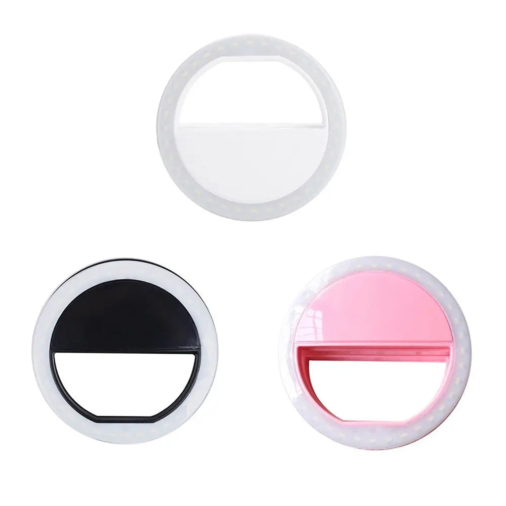 Adjustable and Dimmable Selfie Ring Light with Three Brightness Levels - light