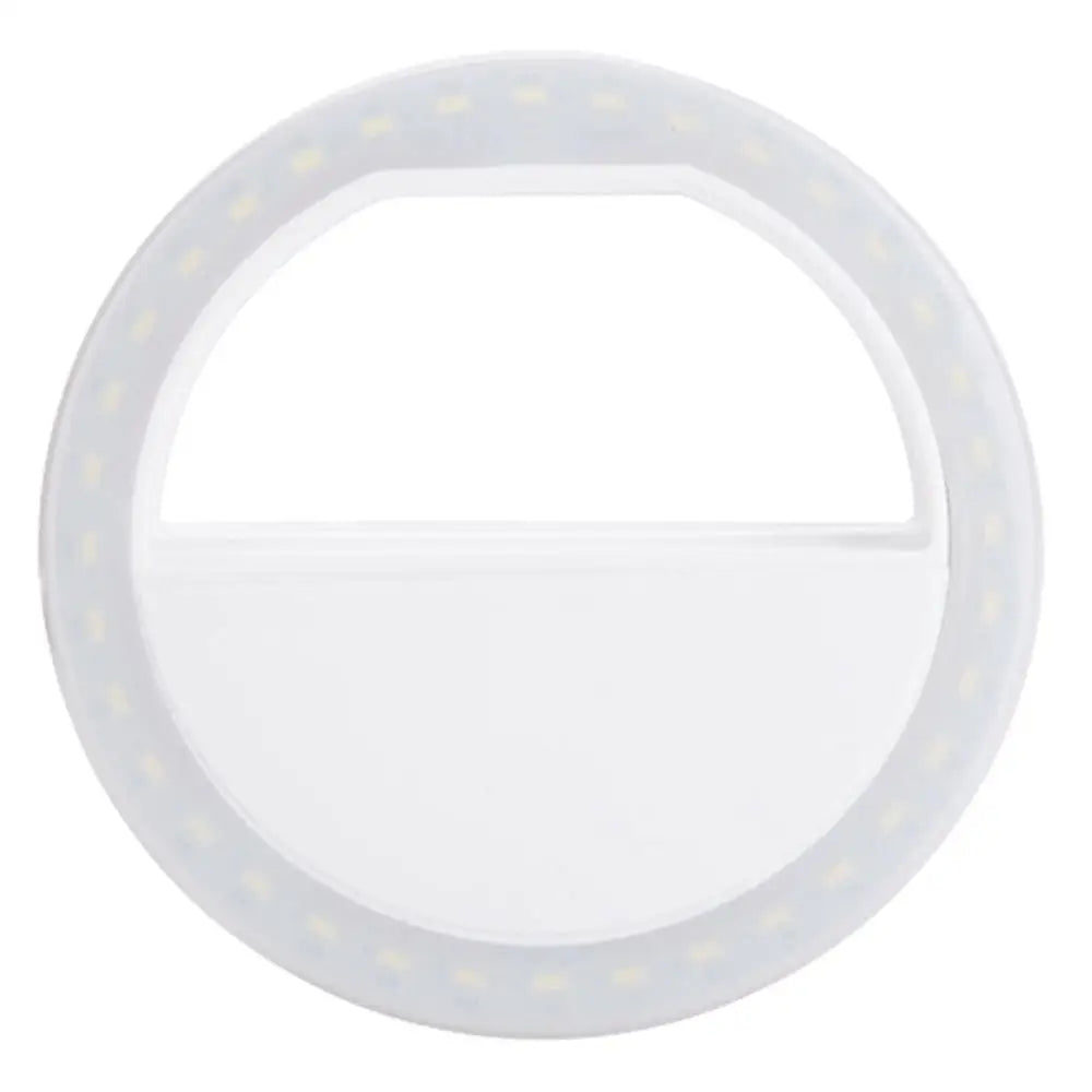 Adjustable and Dimmable Selfie Ring Light with Three Brightness Levels - White - light