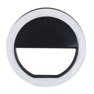 Adjustable and Dimmable Selfie Ring Light with Three Brightness Levels - Black - light