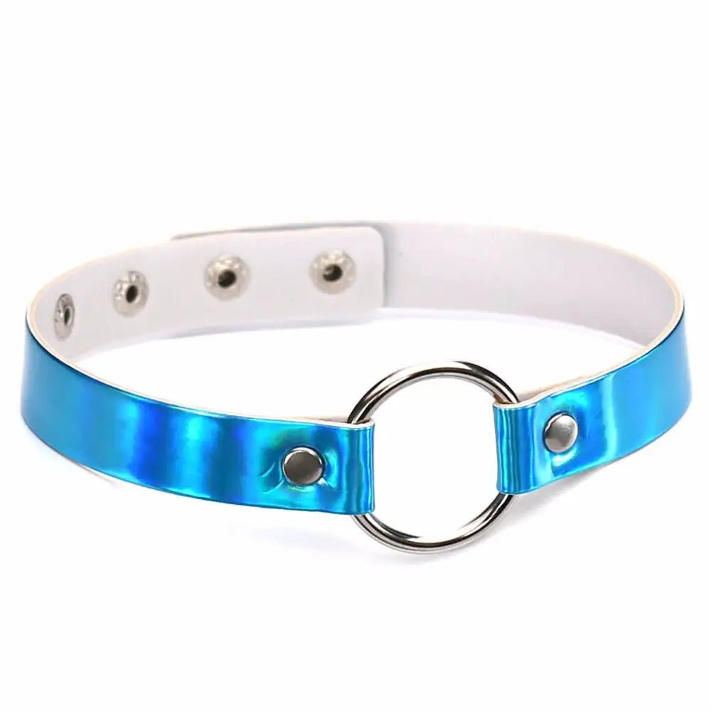 Adjustable Holographic Neck Choker in Various Styles and Colors - Cosparty