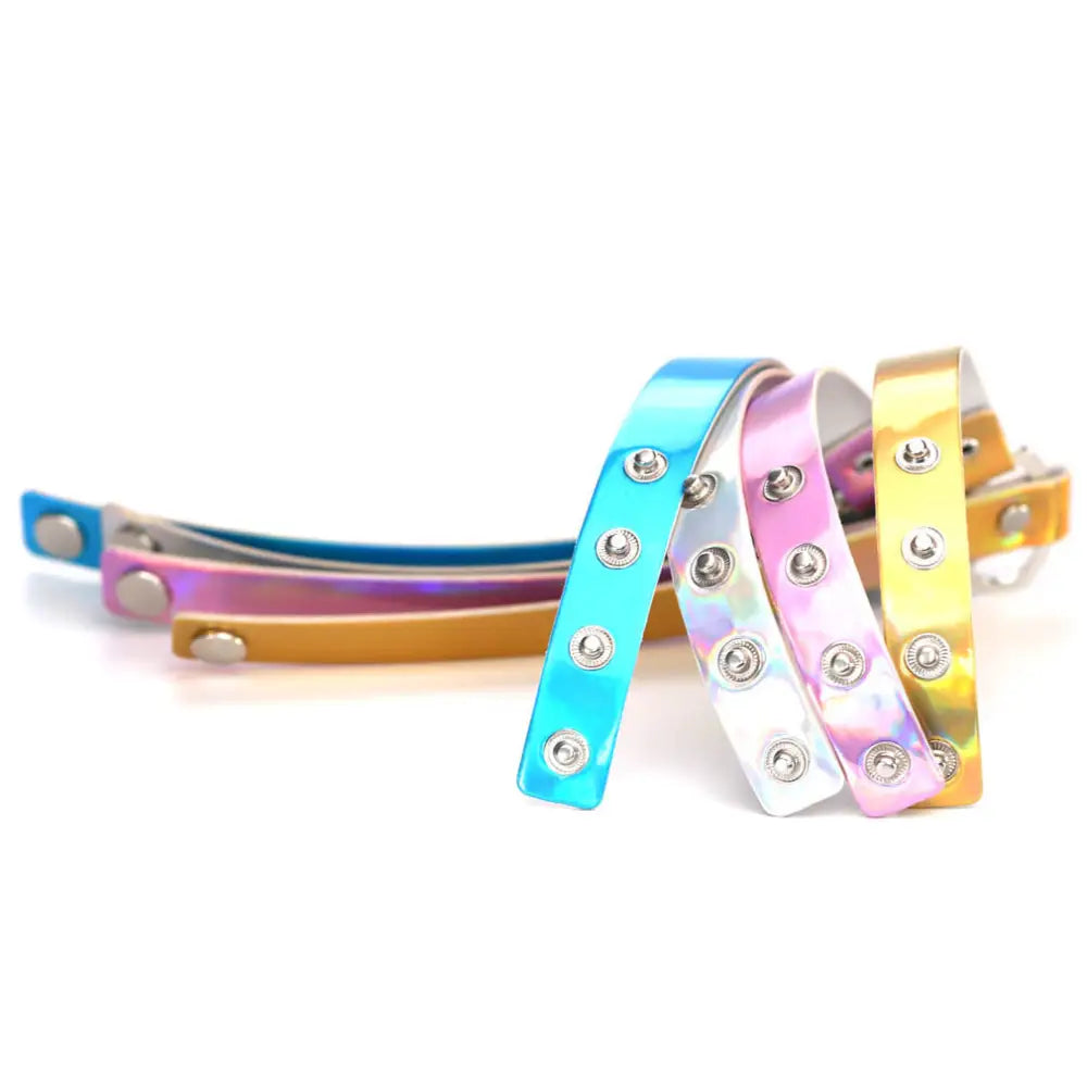 Adjustable Holographic Neck Choker in Various Styles and Colors - Accessories