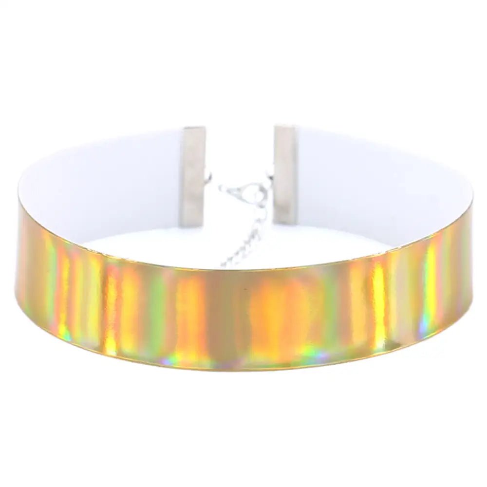 Adjustable Holographic Neck Choker in Various Styles and Colors - Cosparty