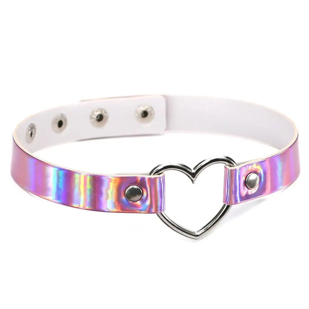 Adjustable Holographic Neck Choker in Various Styles and Colors - Cosparty