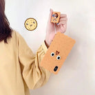 Adorable 3D Cookie Biscuit Phone Case in Brown and Beige Shades - Cosparty
