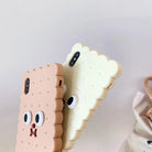 Adorable 3D Cookie Biscuit Phone Case in Brown and Beige Shades - Cosparty