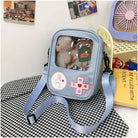 Adorable 3D Gameboy Inspired Console Handbag in Kawaii Styles - Blue - top