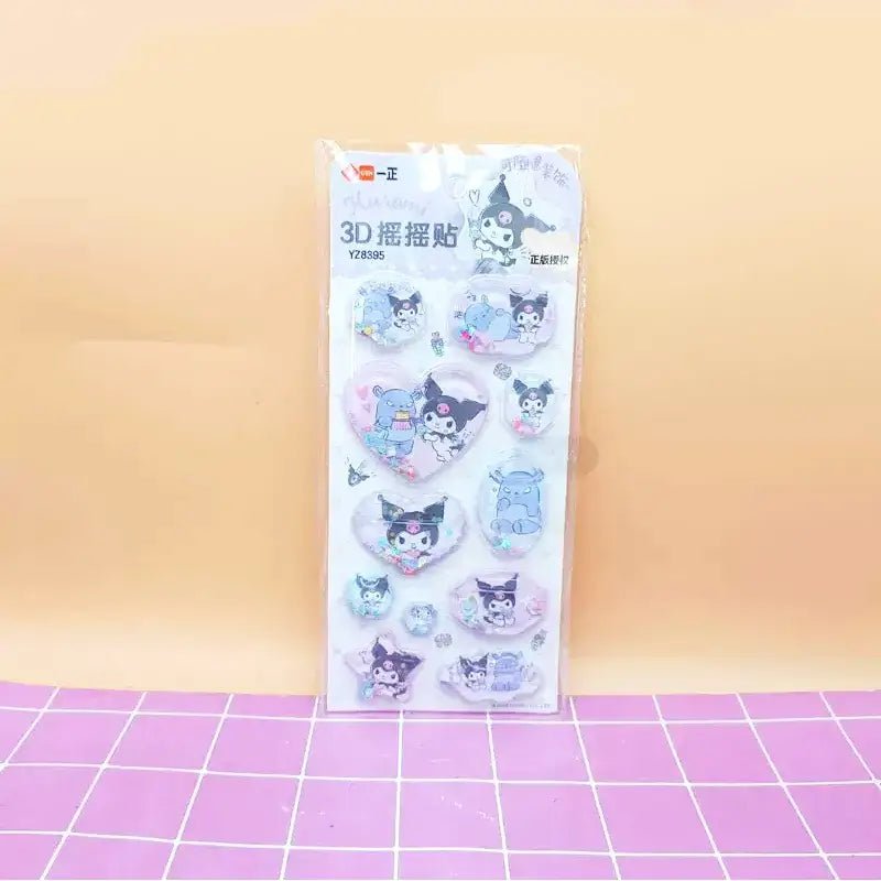 Adorable 3D Puffy Character Sticker Sheets Featuring Sanrio Characters - Cosparty