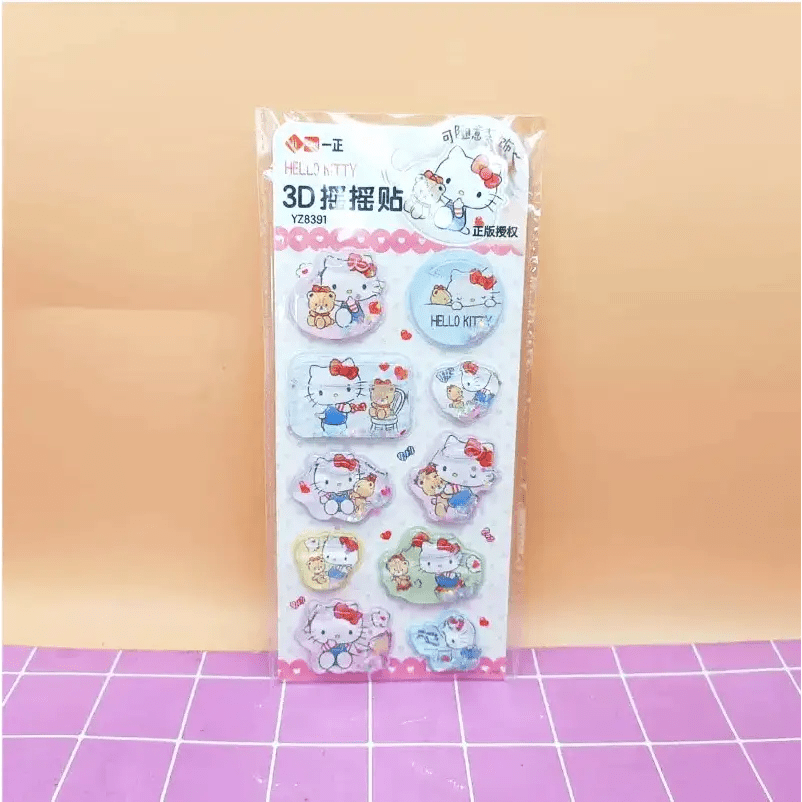 Adorable 3D Puffy Character Sticker Sheets Featuring Sanrio Characters - Cosparty