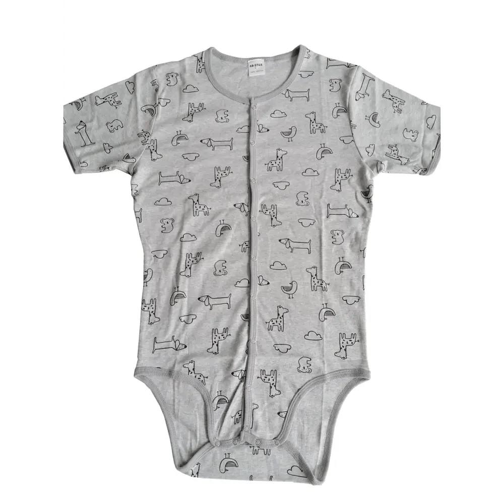 Adorable Animal Print Onesie in Soft Grey Now In Stock - Cosparty