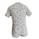 Adorable Animal Print Onesie in Soft Grey Now In Stock - onesie