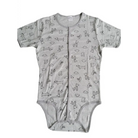 Adorable Animal Print Onesie in Soft Grey Now In Stock - onesie