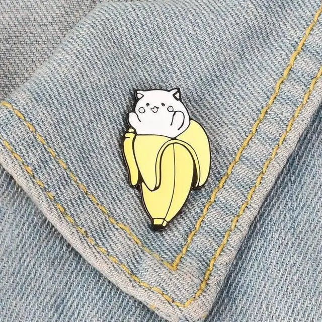 Adorable Banana Cat Enamel Pin for Your Pin Collection - pin