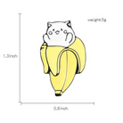 Adorable Banana Cat Enamel Pin for Your Pin Collection - Cosparty