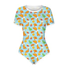 Adorable Blue Dinosaur Chicken Nugget Adult Onesie for Kawaii Vibes - Cosparty