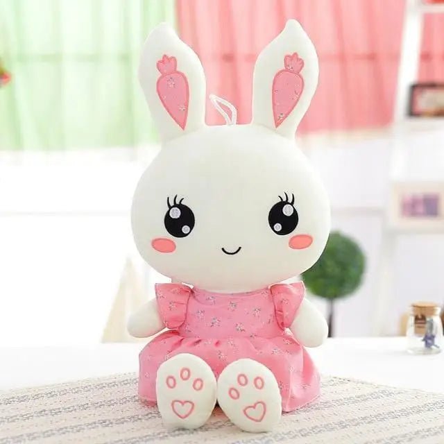 Adorable Bunny Plushies in Pink and Blue for Bedtime Comfort - Cosparty