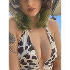 Adorable Cow Print Crop Top with O Ring Design - Cosparty