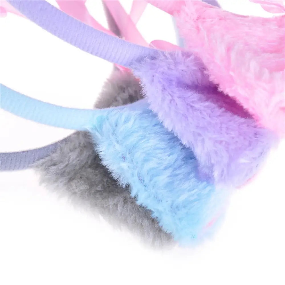 Adorable Faux Fur Fox and Kitten Ears Headband for Kawaii Outfits - headband