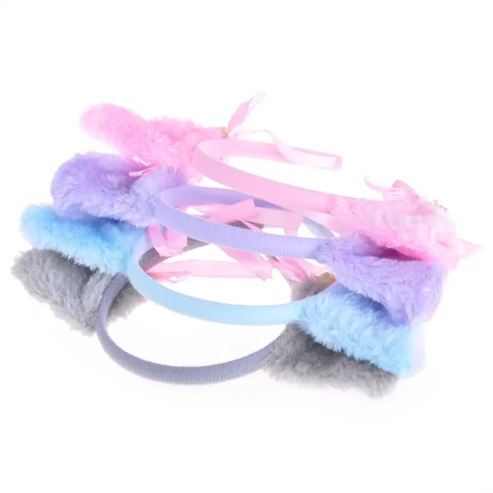 Adorable Faux Fur Fox and Kitten Ears Headband for Kawaii Outfits - headband