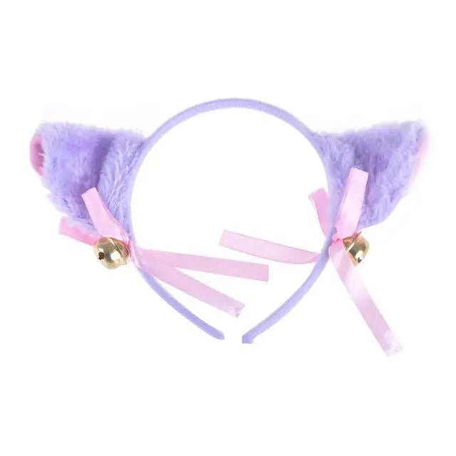 Adorable Faux Fur Fox and Kitten Ears Headband for Kawaii Outfits - Cosparty