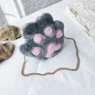 Adorable Furry Kitty Cat Paw Handbag in Vegan Fur - Cosparty