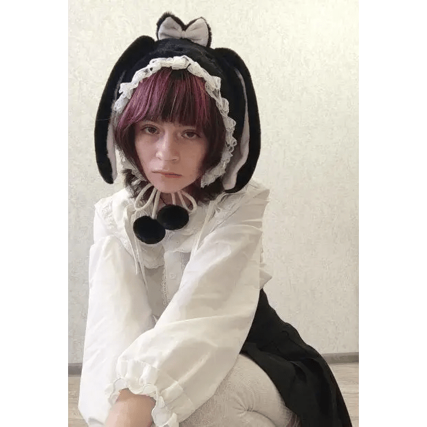 Adorable Fuzzy Bunny Ear Plush Hat for a Whimsical Winter Look - Cosparty