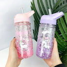 Adorable Glittery Unicorn Water Bottle In Stock in 4 Colors - cup