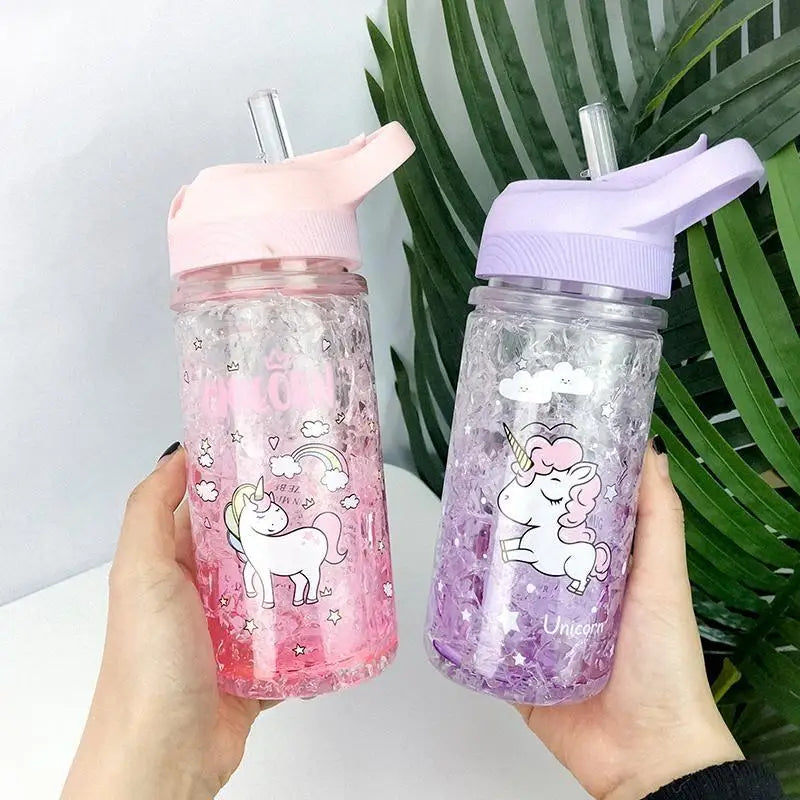 Adorable Glittery Unicorn Water Bottle In Stock in 4 Colors - cup