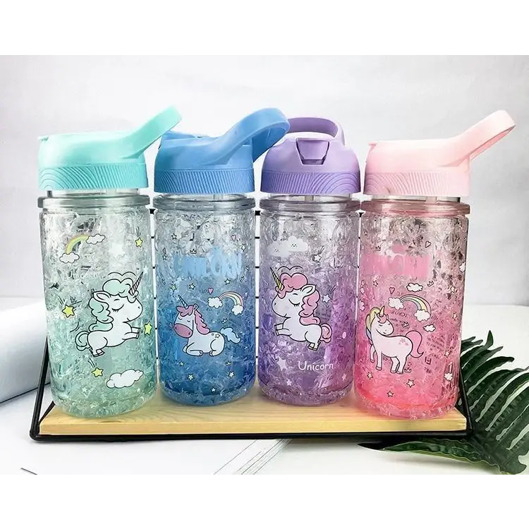 Adorable Glittery Unicorn Water Bottle In Stock in 4 Colors - cup