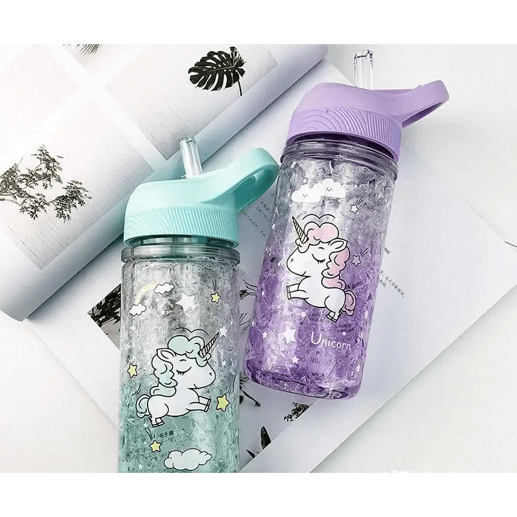 Adorable Glittery Unicorn Water Bottle In Stock in 4 Colors - Cosparty
