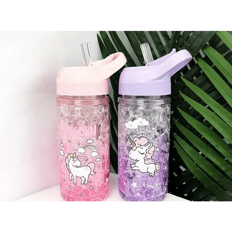 Adorable Glittery Unicorn Water Bottle In Stock in 4 Colors - Cosparty