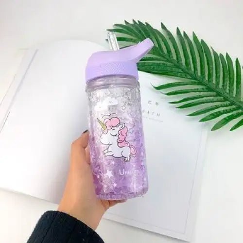 Adorable Glittery Unicorn Water Bottle In Stock in 4 Colors - Cosparty