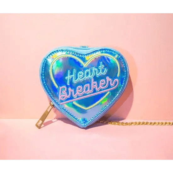 Adorable Heartbreaker Holographic Bag in Heart Shape - Cosparty