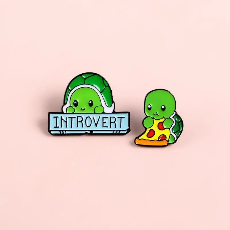 Adorable Introvert Turtle Enamel Pins - Cosparty