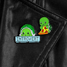 Adorable Introvert Turtle Enamel Pins - pin