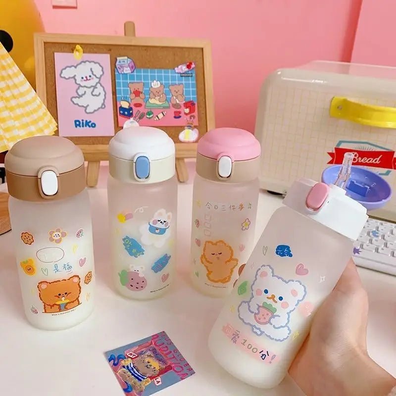 Adorable Japanese Bear Water Bottles for Kawaii Aesthetics - Cosparty