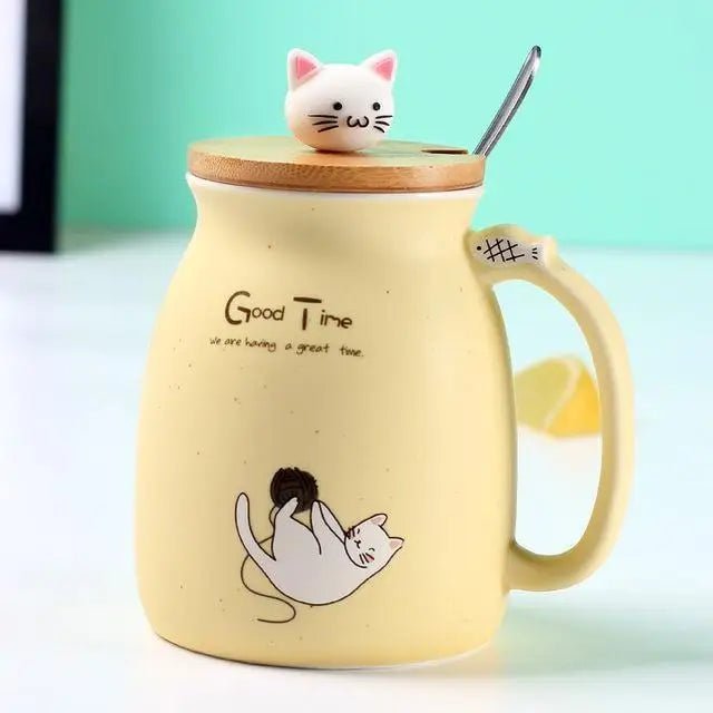 Adorable Kitten Coffee Mugs Made of Heat Resistant Ceramic - Cosparty