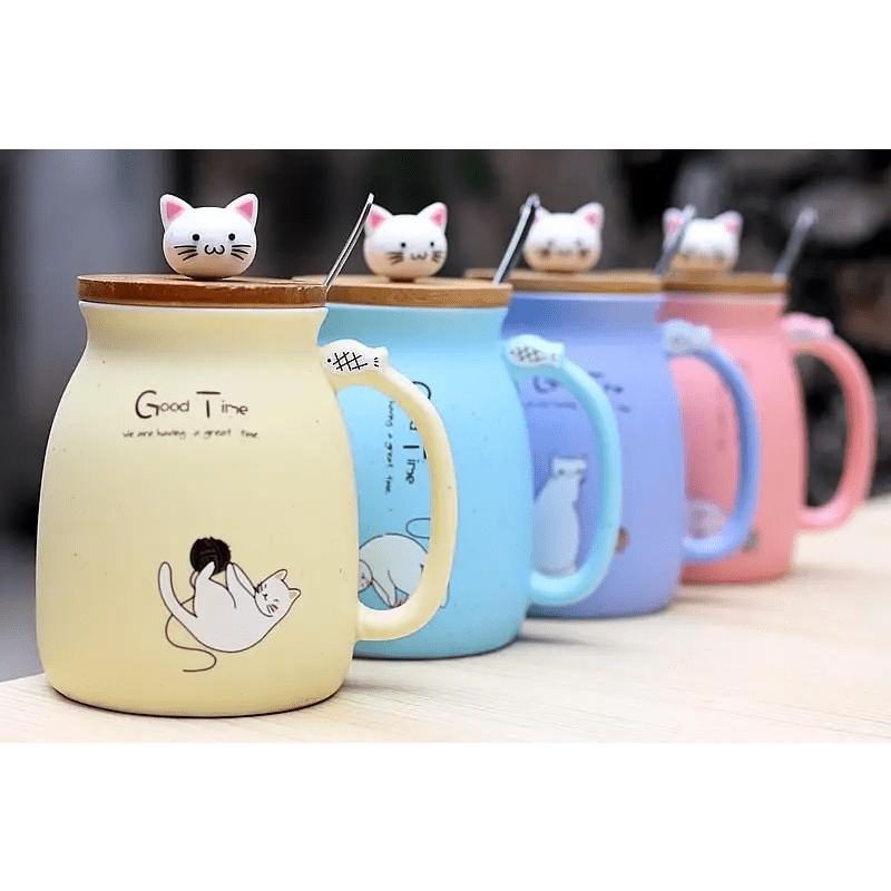 Adorable Kitten Coffee Mugs Made of Heat Resistant Ceramic - Cosparty