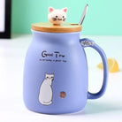 Kawaii Purple Kitty Cat Kitten Coffee Cup Mug Creamer Jar Can With Lid