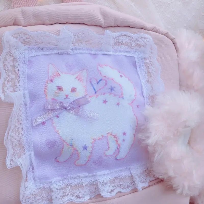 Adorable Kitten Fairy - Kei Backpack with Ribbons and Lace Trim - Cosparty
