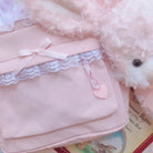 Adorable Kitten Fairy-Kei Backpack with Ribbons and Lace Trim - backpack