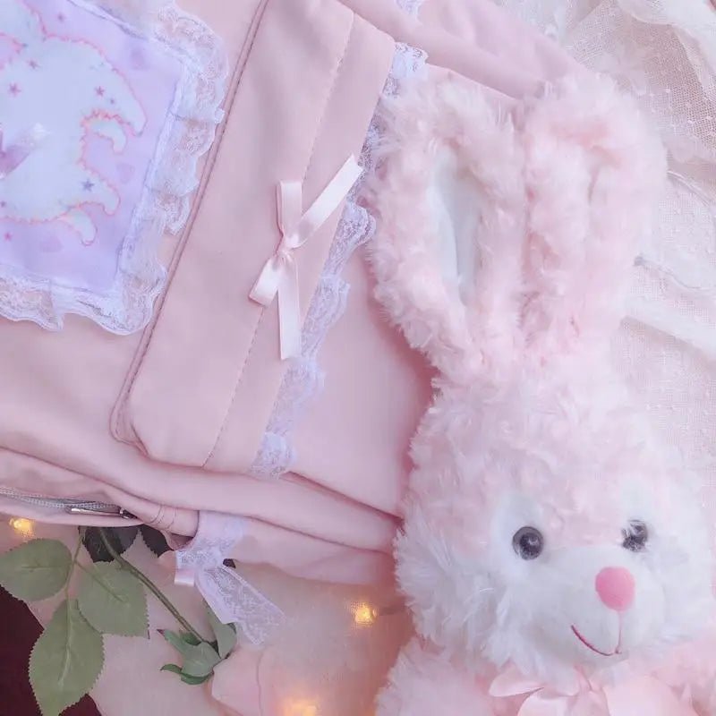 Adorable Kitten Fairy - Kei Backpack with Ribbons and Lace Trim - Cosparty