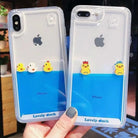 Adorable Liquid Infused Swimming Ducky iPhone Case - Phone Case