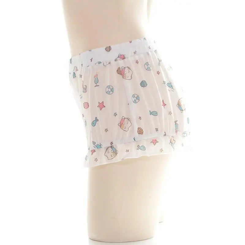 Adorable Mermaid Kitten Seashell Bloomer Shorts for Youthful Fashion - shorts