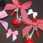 Adorable Nipple Clamps with Jingly Bells and Plaid Ribbons - accessories