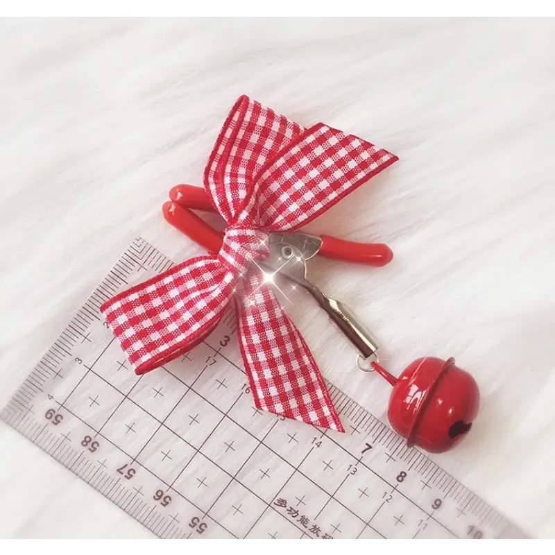 Adorable Nipple Clamps with Jingly Bells and Plaid Ribbons - accessories