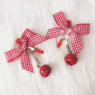 Adorable Nipple Clamps with Jingly Bells and Plaid Ribbons - Cosparty