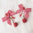 Plaid Babydoll Nipple Clamps - Red - clamp, clip, clips, nipple clamps