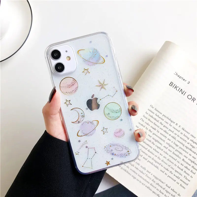 Adorable Outer Space Phone Case for Galaxy Lovers - For iPhone 7 / White - phone case