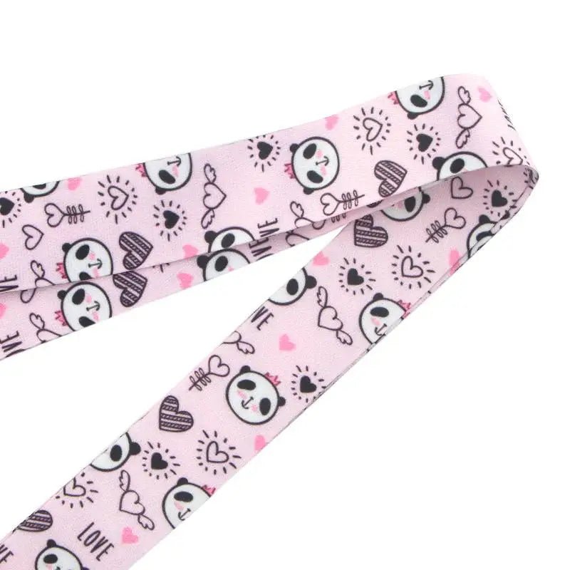 Adorable Panda Lanyard in Blue or Pink for Kawaii Style - Cosparty