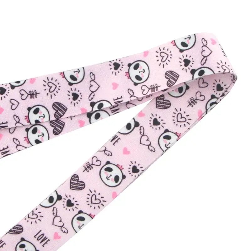 Adorable Panda Lanyard in Blue or Pink for Kawaii Style - Cosparty